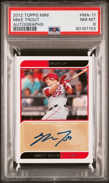 2012 Topps Mini Mike Trout Autograph #Ma-11 card image