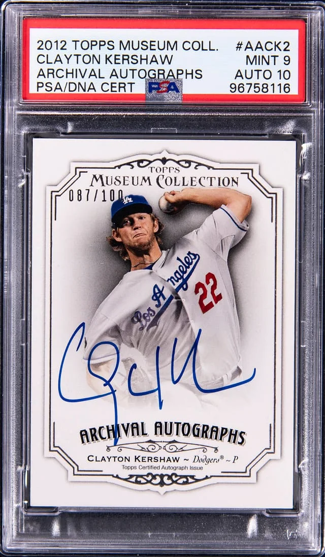 2012 Topps Museum Collection Clayton Kershaw Archival Autograph #AA-CK2 card image