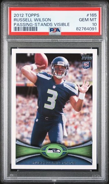 2012 Topps Russell Wilson Passing-Stands Visible #165 card image