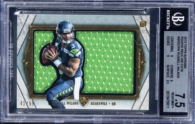 2012 Topps Russell Wilson Supreme Die Cuts #SRDC-RW card image