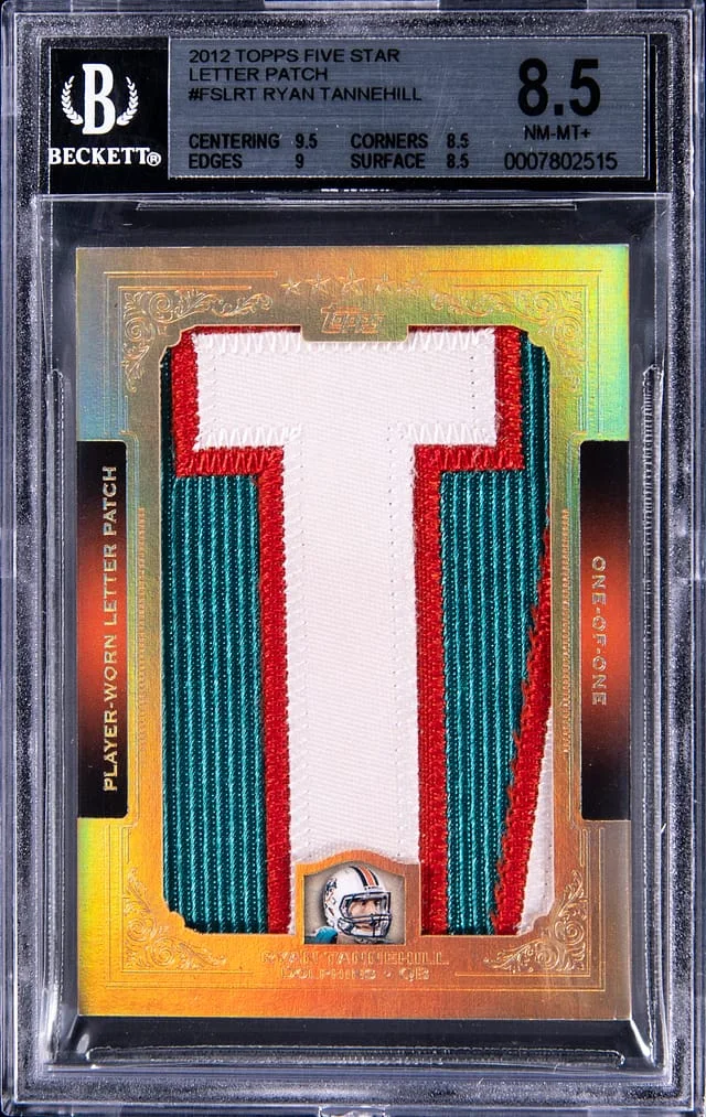 2012 Topps Ryan Tannehill Five Star Letter Patch #7 card image