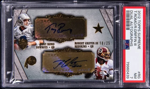 2012 Topps Tony Romo/Robert Griffin III Supreme Dual Autographs #SDA-RG card image