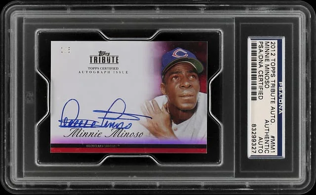 2012 Topps Tribute Minnie Minoso Autograph #MM1 card image