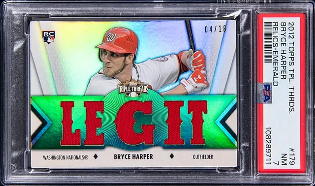 2012 Topps Triple Threads Bryce Harper Relics Emerald #TTR-179 card image