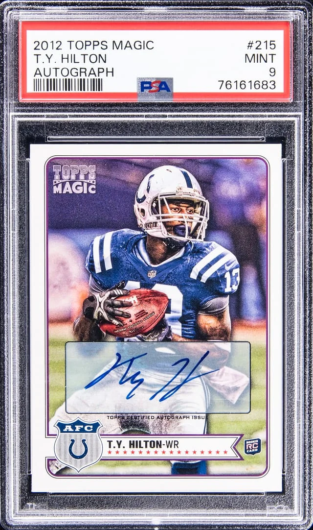 2012 Topps T.Y Hilton Magic Autograph #215 card image