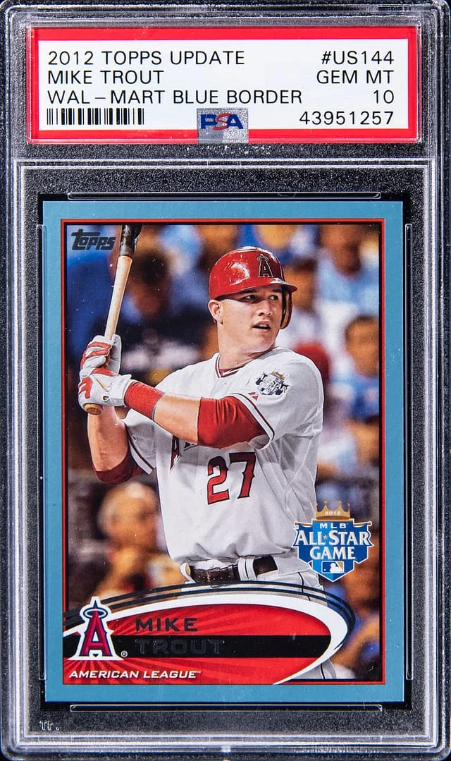 2012 Topps Update Mike Trout Wal-Mart Blue Border #US144 card image