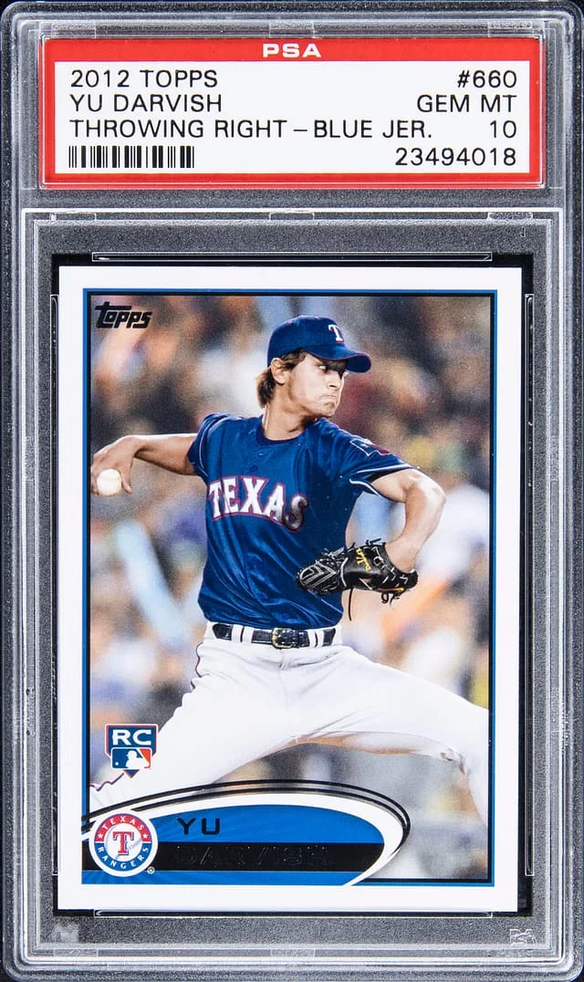 2012 Topps Yu Darvish, Throwing Right, Blue #660 card image