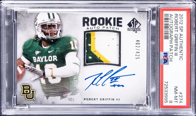 2012 UD SP Authentic Autograph Patch Robert Griffin III #274 card image