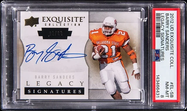 2012 Upper Deck Exquisite Collection Barry Sanders Legacy Signatures #EL-SB card image