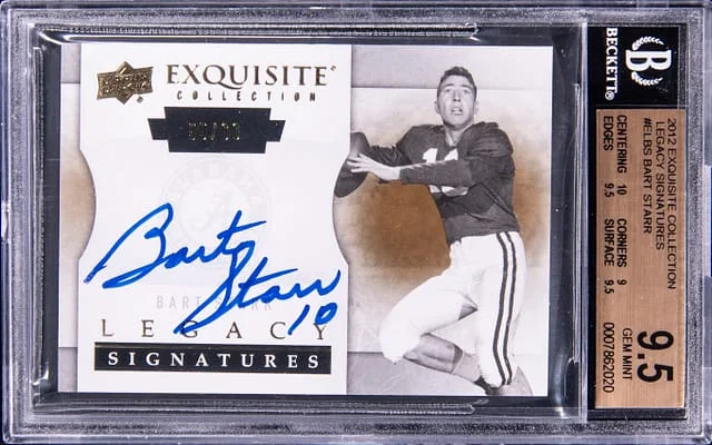 2012 Upper Deck Exquisite Collection Bart Starr Legacy Signatures #ELBS card image