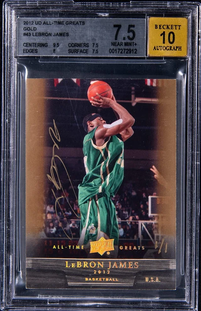 2012 Upper Deck LeBron James All-Time Greats Gold #43 card image