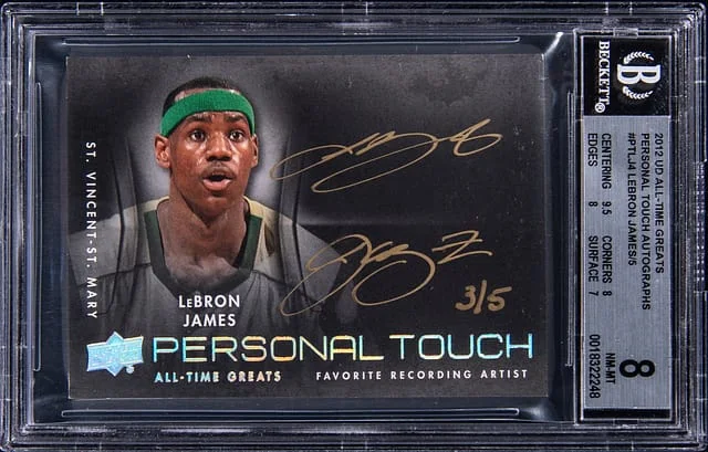 2012 Upper Deck LeBron James All-Time Greats Personal Touch Autographs #PT-LJ4 card image
