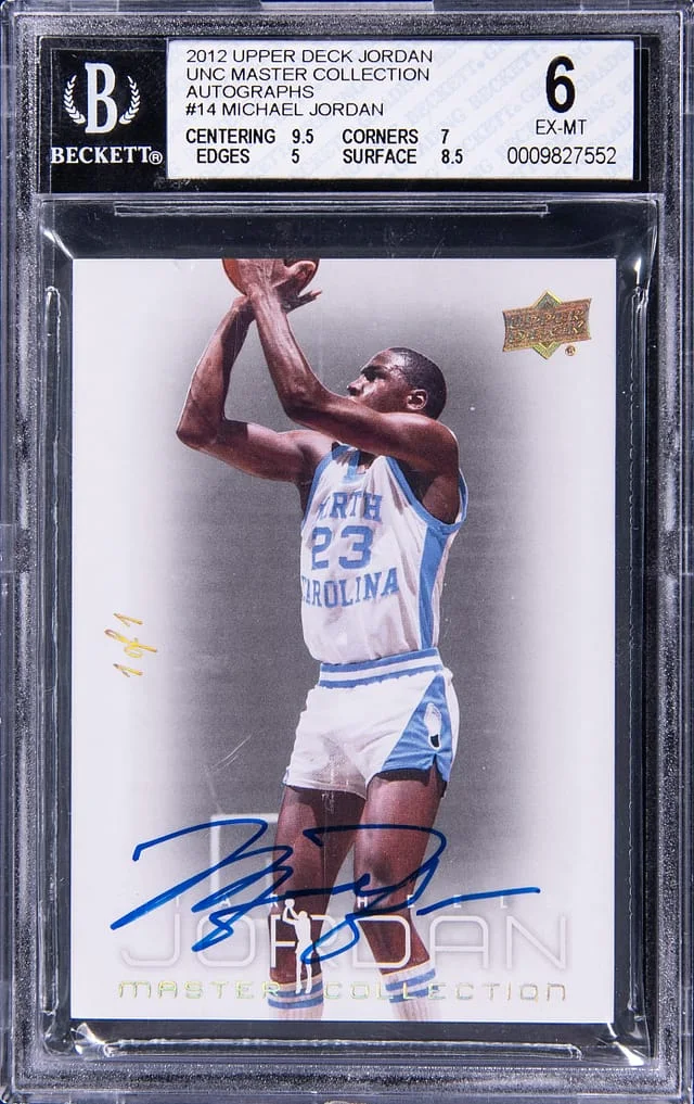 2012 Upper Deck Michael Jordan Jordan UNC Master Collection Autographs #14 card image