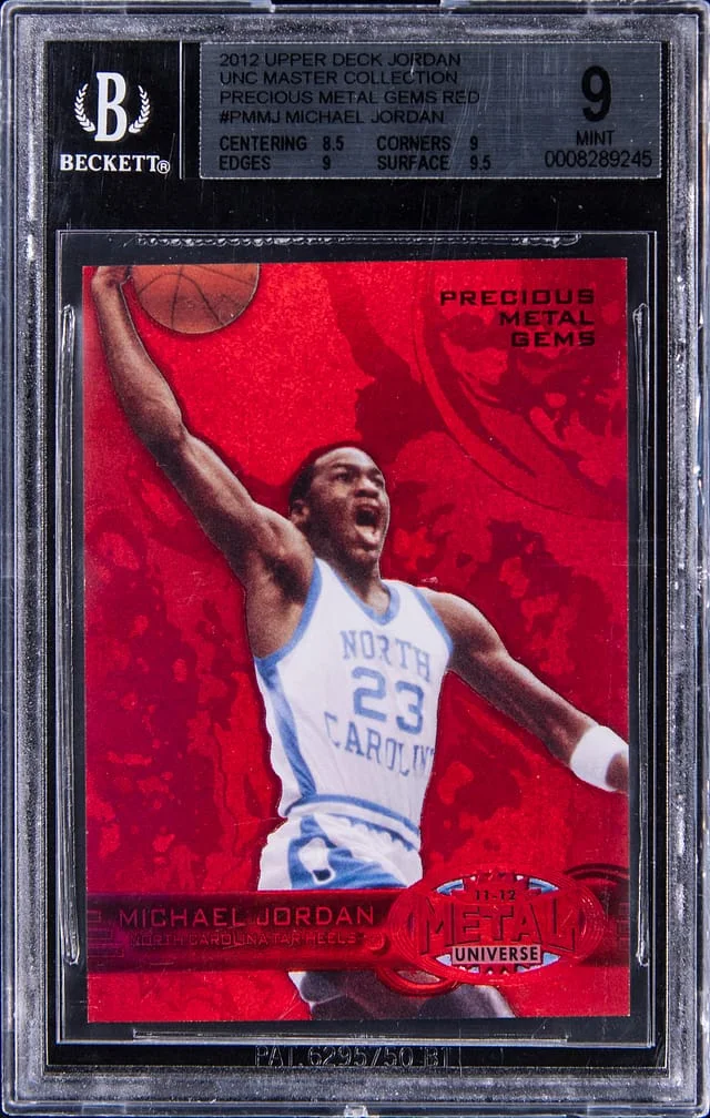 2012 Upper Deck Michael Jordan Jordan UNC Master Collection Precious Metal Gems (PMG) Red #PM-MJ card image