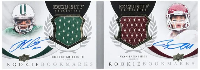 2012 Upper Deck Ryan Tannehill/Robert Griffin III Exquisite Bookmarks #RBM-TG card image