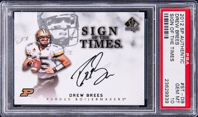 2012 Upper Deck SP Authentic Drew Brees Sign of The Times #ST-DB card image