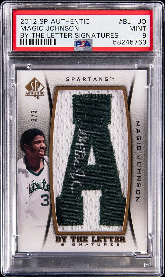 2012 Upper Deck SP Authentic Magic Johnson By The Letter Signatures #BL-JO card image
