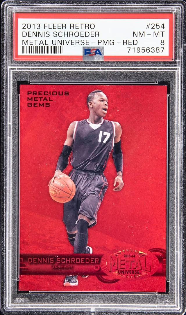 2013-14 Fleer Retro Dennis Schroeder Metal Universe Precious Metal Gems (PMG) Red #254 card image