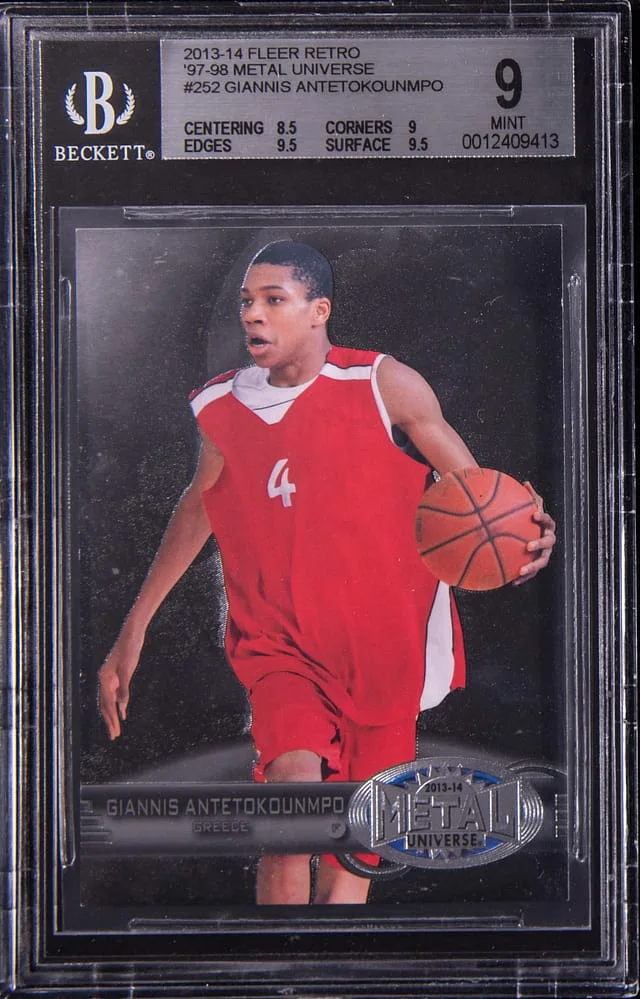 2013-14 Fleer Retro Giannis Antetokounmpo Metal Universe #252 card image