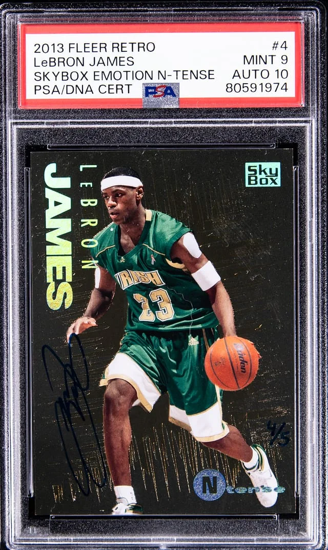 2013-14 Fleer Retro LeBron James SkyBox Emotion N-Tense #4 card image