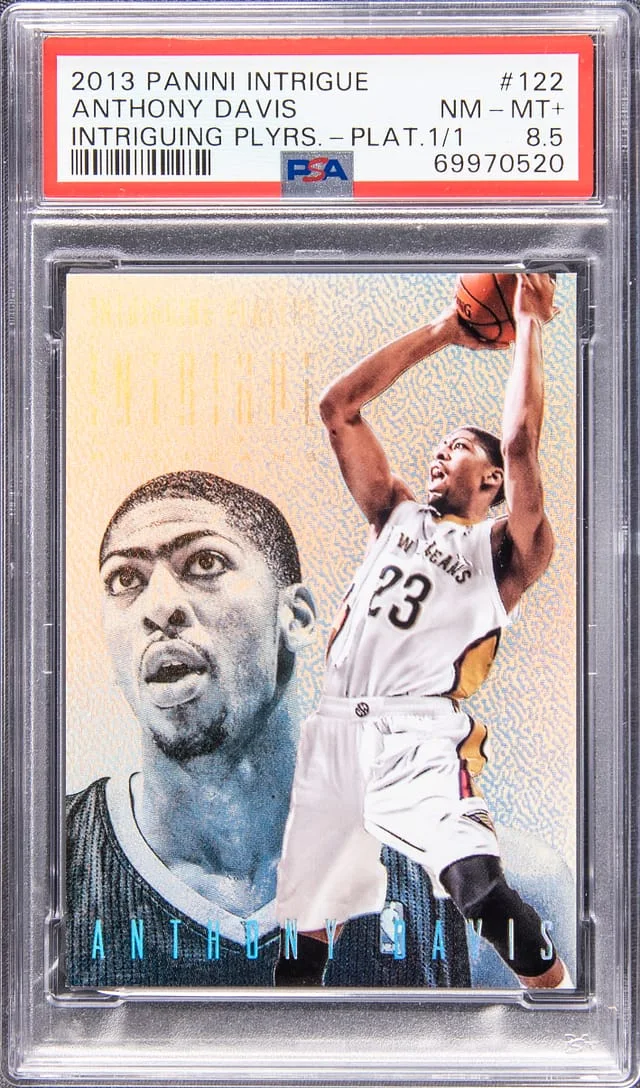 2013-14 Panini Anthony Davis Intrigue Intriguing Players Platinum #122 card image