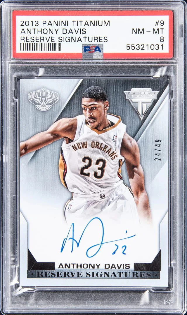 2013-14 Panini Anthony Davis Titanium Reserve Signatures #9 card image