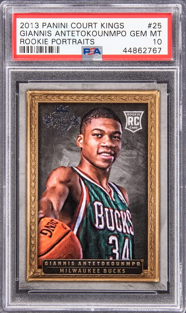 2013-14 Panini Court Kings Giannis Antetokounmpo Portraits Purple Frame #25 card image