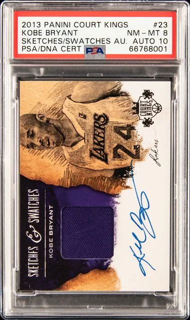 2013-14 Panini Court Kings Kobe Bryant Sketches & Swatches Autographs #23 card image