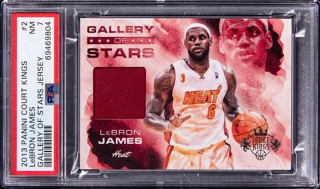 2013-14 Panini Court Kings LeBron James Gallery of Stars Jersey #2 card image