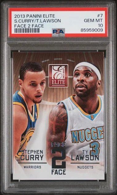 2013-14 Panini Elite Stephen Curry/Ty Lawson Face 2 Face #7 card image