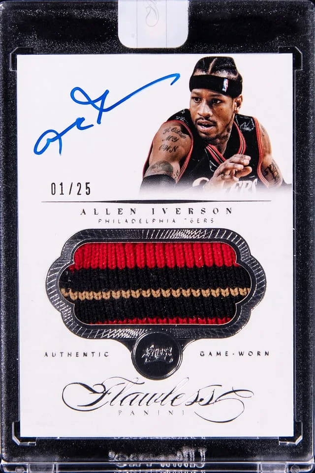2013-14 Panini Flawless Allen Iverson Patch Autograph #PA-AI card image