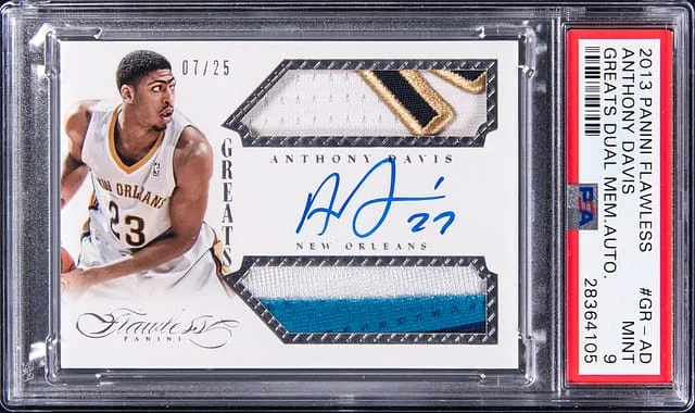 2013-14 Panini Flawless Anthony Davis Greats Dual Memorabilia Autograph #GR-AD card image