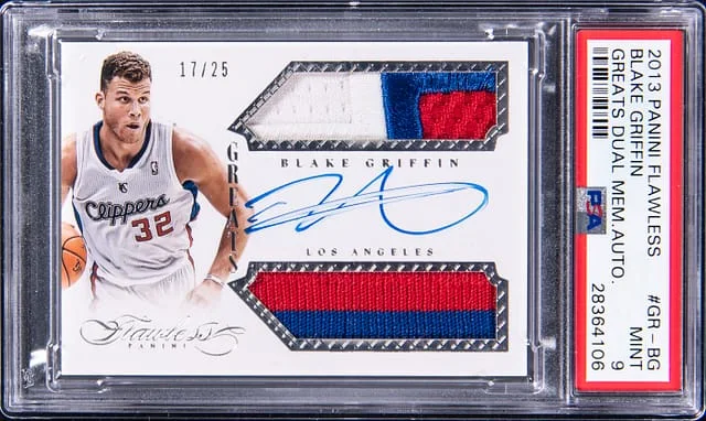 2013-14 Panini Flawless Blake Griffin Greats Dual Memoarbilia Autograph #GR-BG card image