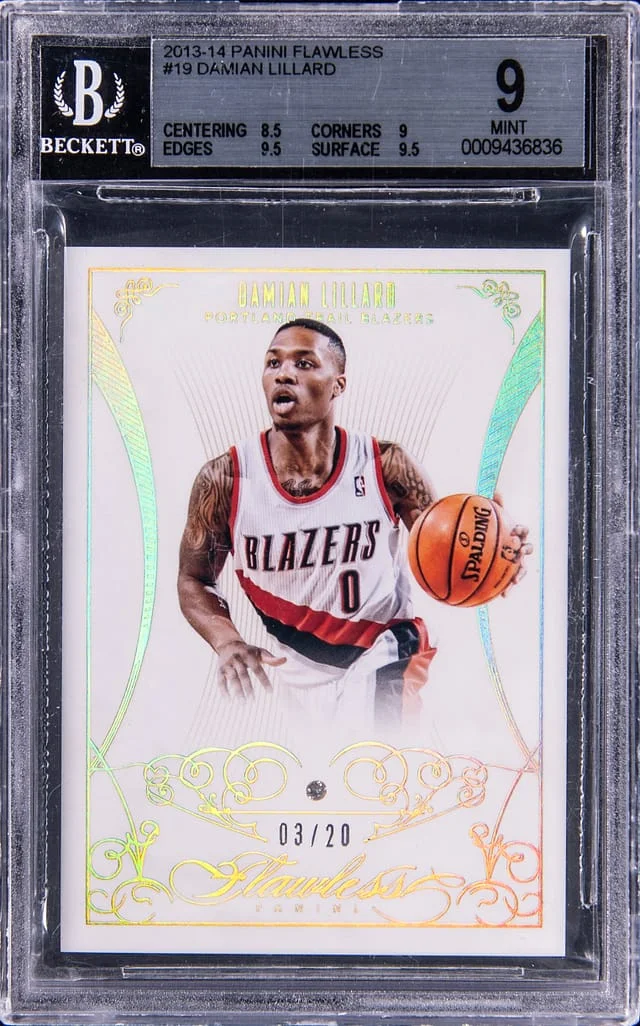 2013-14 Panini Flawless Damian Lillard Diamond Relics #19 card image