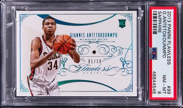 2013-14 Panini Flawless Giannis Antetokounmpo Gem Sapphire #99 card image