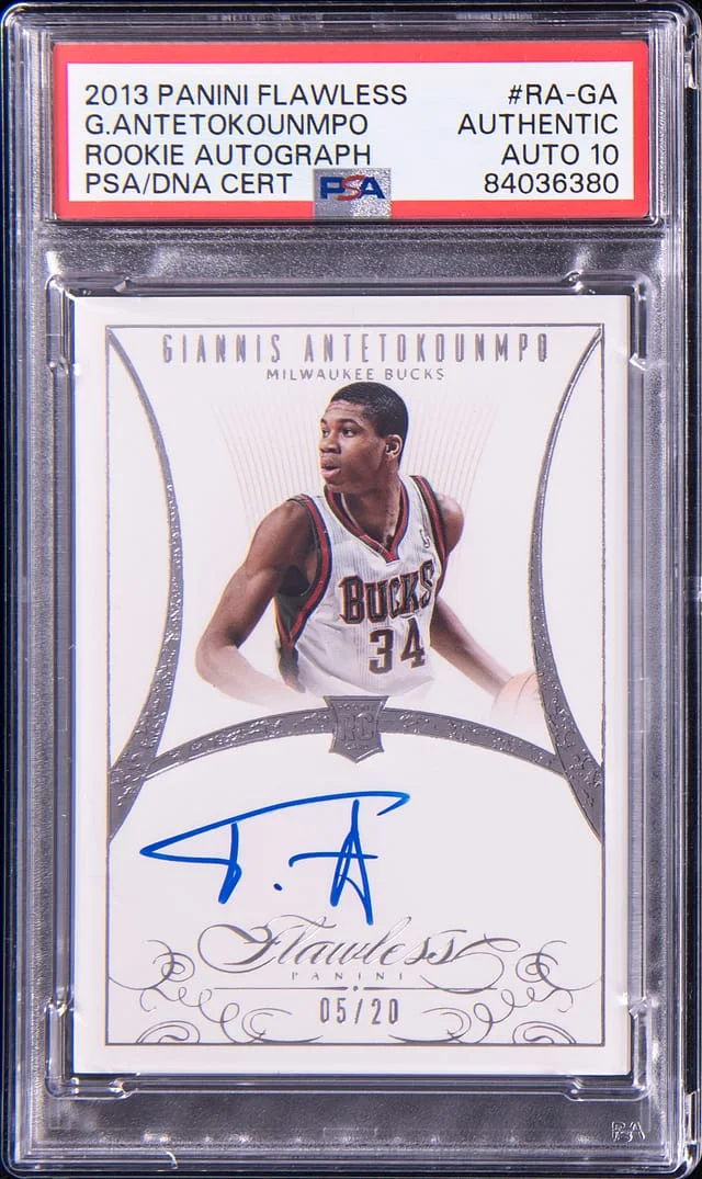 2013-14 Panini Flawless Giannis Antetokounmpo Autograph #RA-GA card image