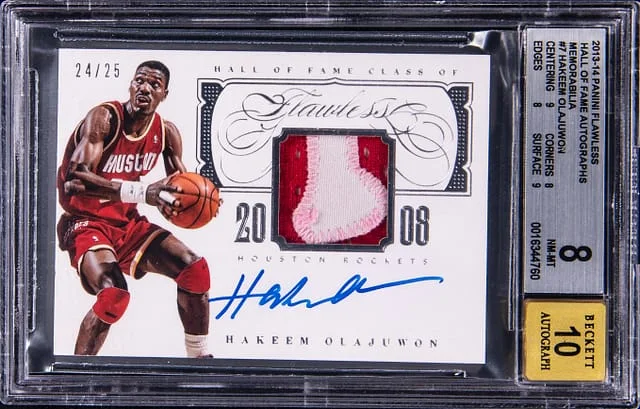 2013-14 Panini Flawless Hakeem Olajuwon Hall of Fame Autograph Memorabilia #HOF-HA card image
