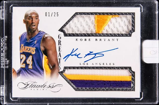 2013-14 Panini Flawless Kobe Bryant Greats Dual Memorabilia Autographs #GR-KB card image
