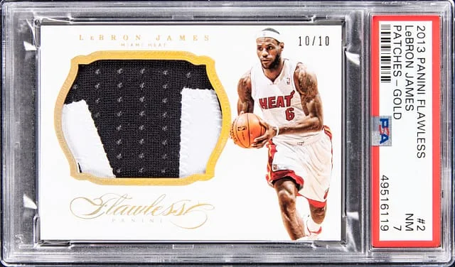 2013-14 Panini Flawless LeBron James Patches - Gold #2 card image