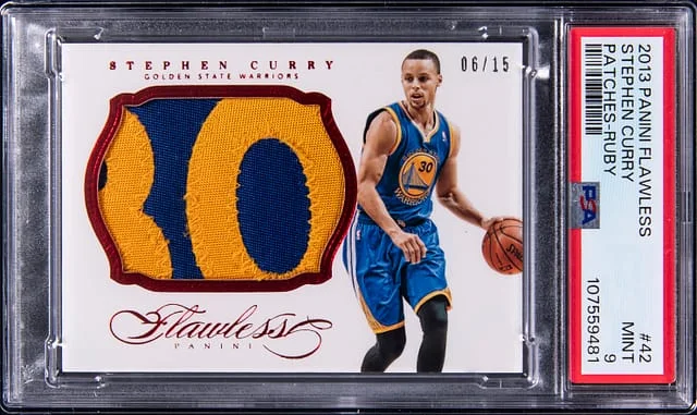 2013-14 Panini Flawless Stephen Curry Patches Ruby #42 card image