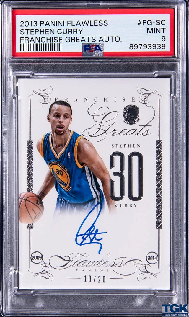 2013-14 Panini Flawless Stephen Curry Franchise Greats Autographs Gold #FG-SC card image