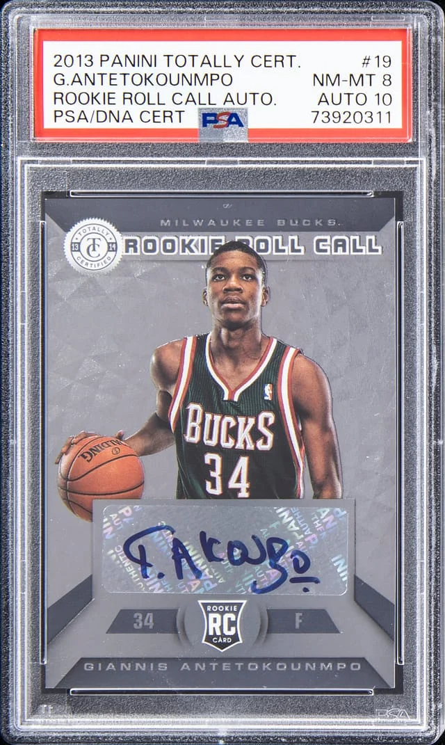2013-14 Panini Giannis Antetokoumpo Totally Certified Roll Call Autograph #19 card image
