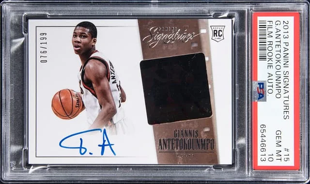 2013-14 Panini Giannis Antetokounmpo Signatures Film Autograph #15 card image