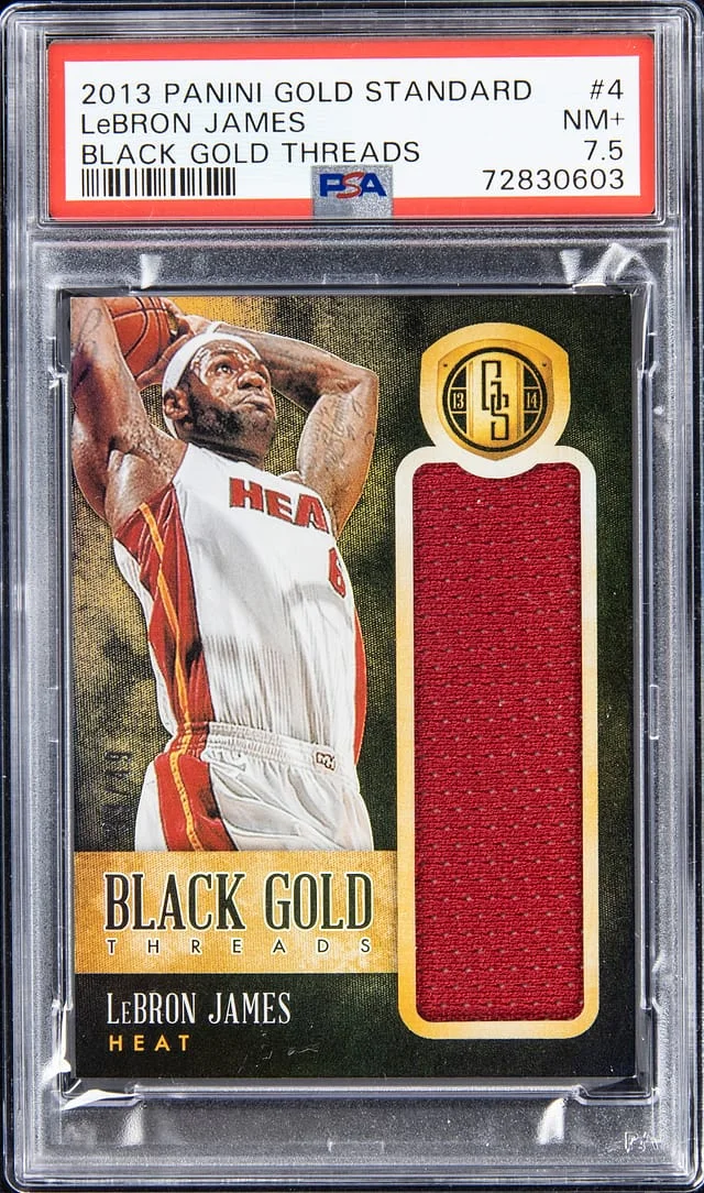 2013-14 Panini Gold Standard LeBron James Black Gold Threads #4 card image