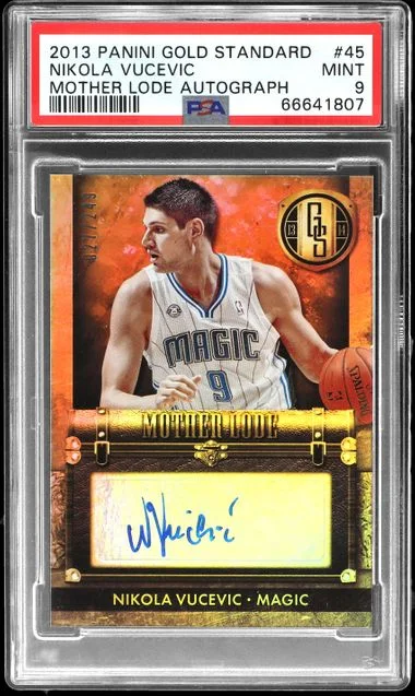 2013-14 Panini Gold Standard Nikola Vucevic Mother Lode Autograph #45 card image