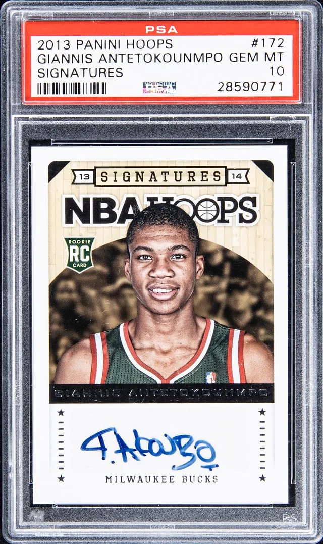 2013-14 Panini Hoops Giannis Antetokounmpo Signatures #172 card image