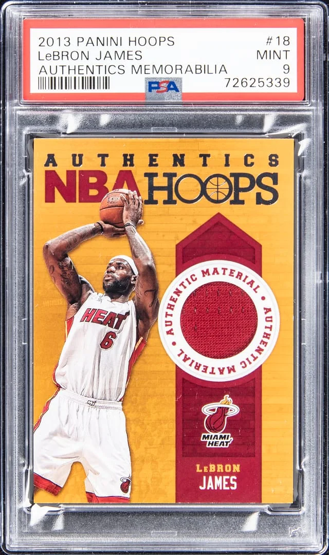 2013-14 Panini Hoops LeBron James Authentics Memorabilia #18 card image