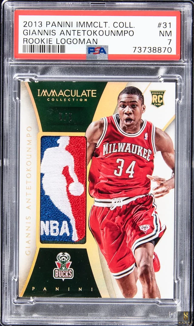 2013-14 Panini Immaculate Collection Giannis Antetokounmpo Logoman #31 card image