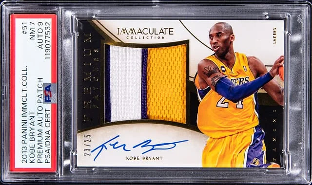 2013-14 Panini Immaculate Collection Kobe Bryant Premium Autograph Patch #51 card image