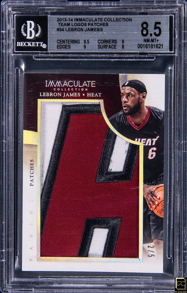 2013-14 Panini Immaculate Collection LeBron James Team Logos Patches #34 card image